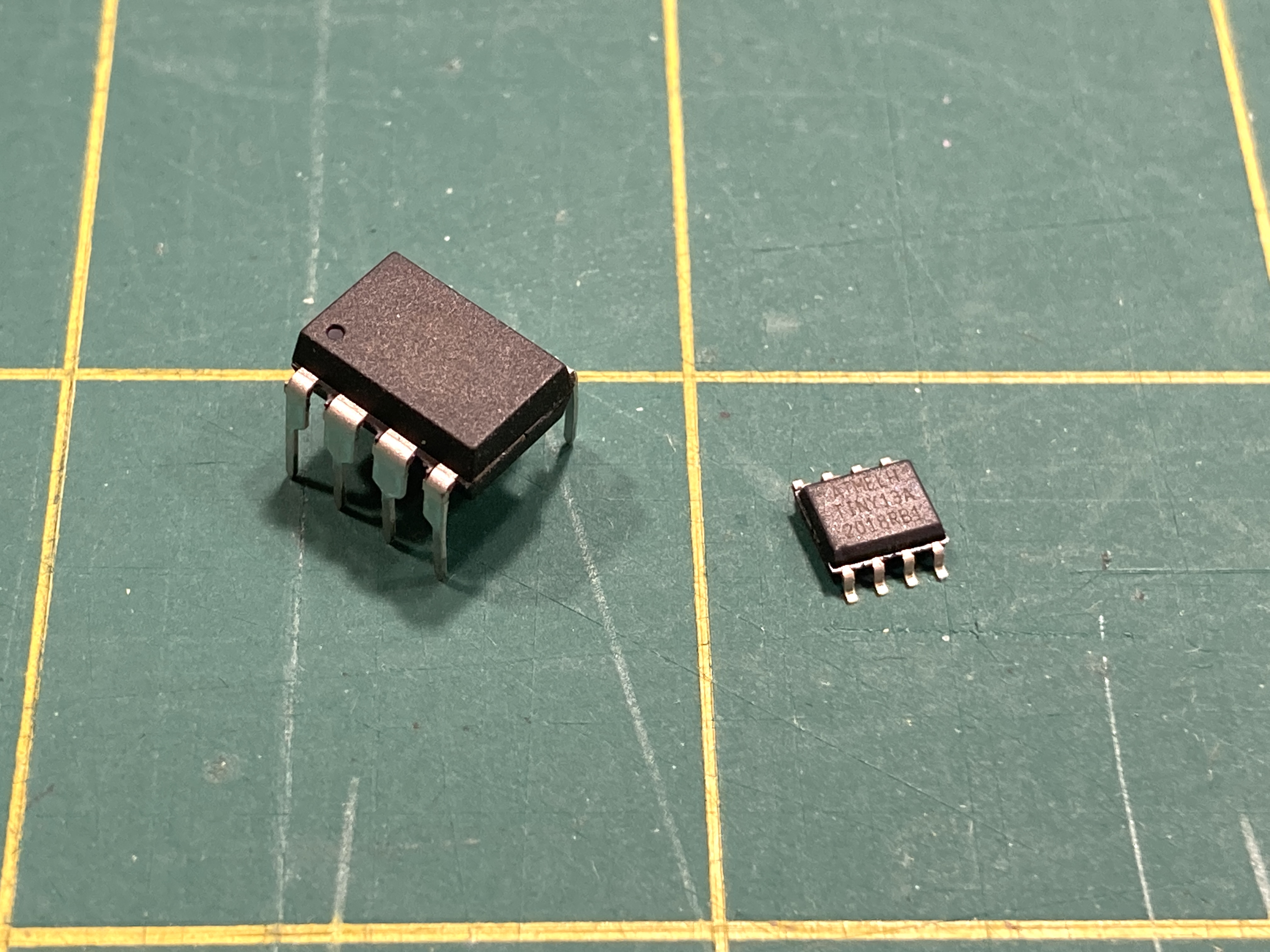 ATTiny13a DIP and SOIC packages