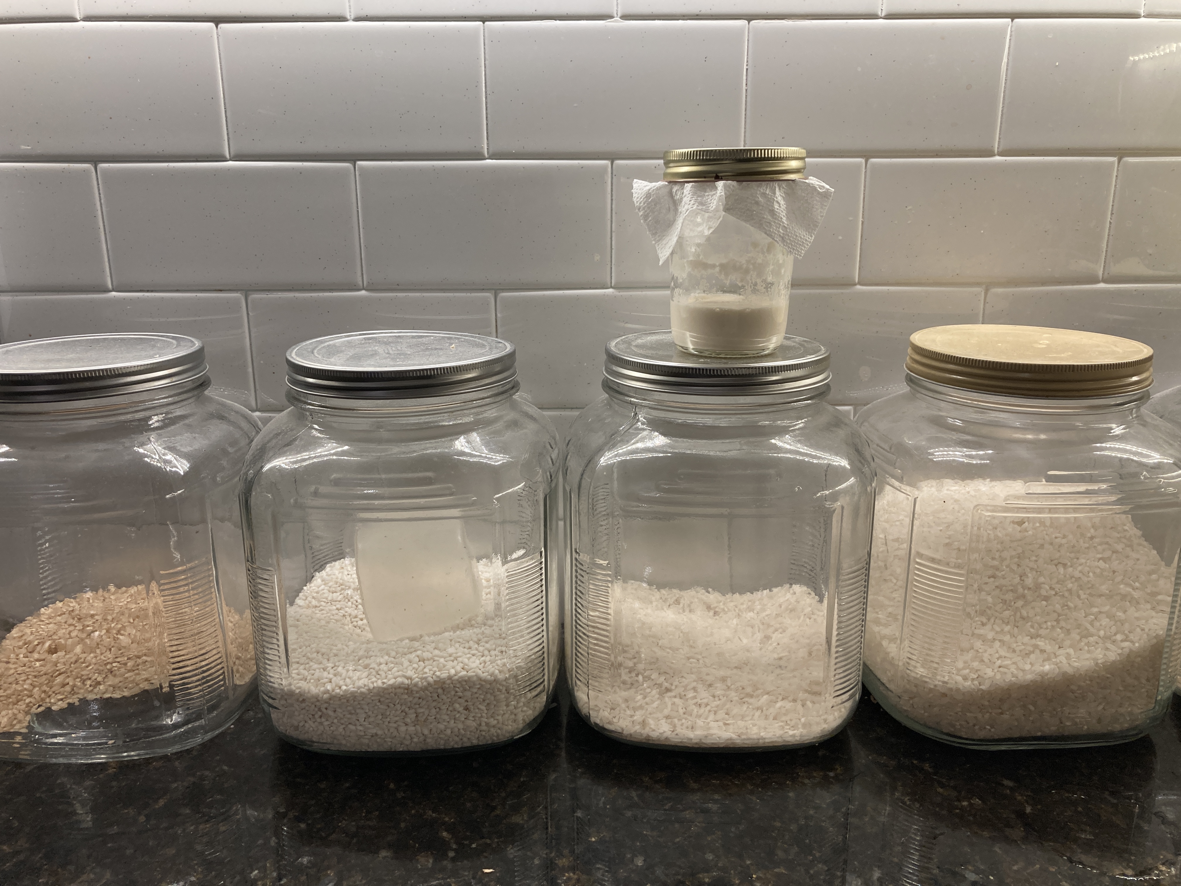 jars on counter