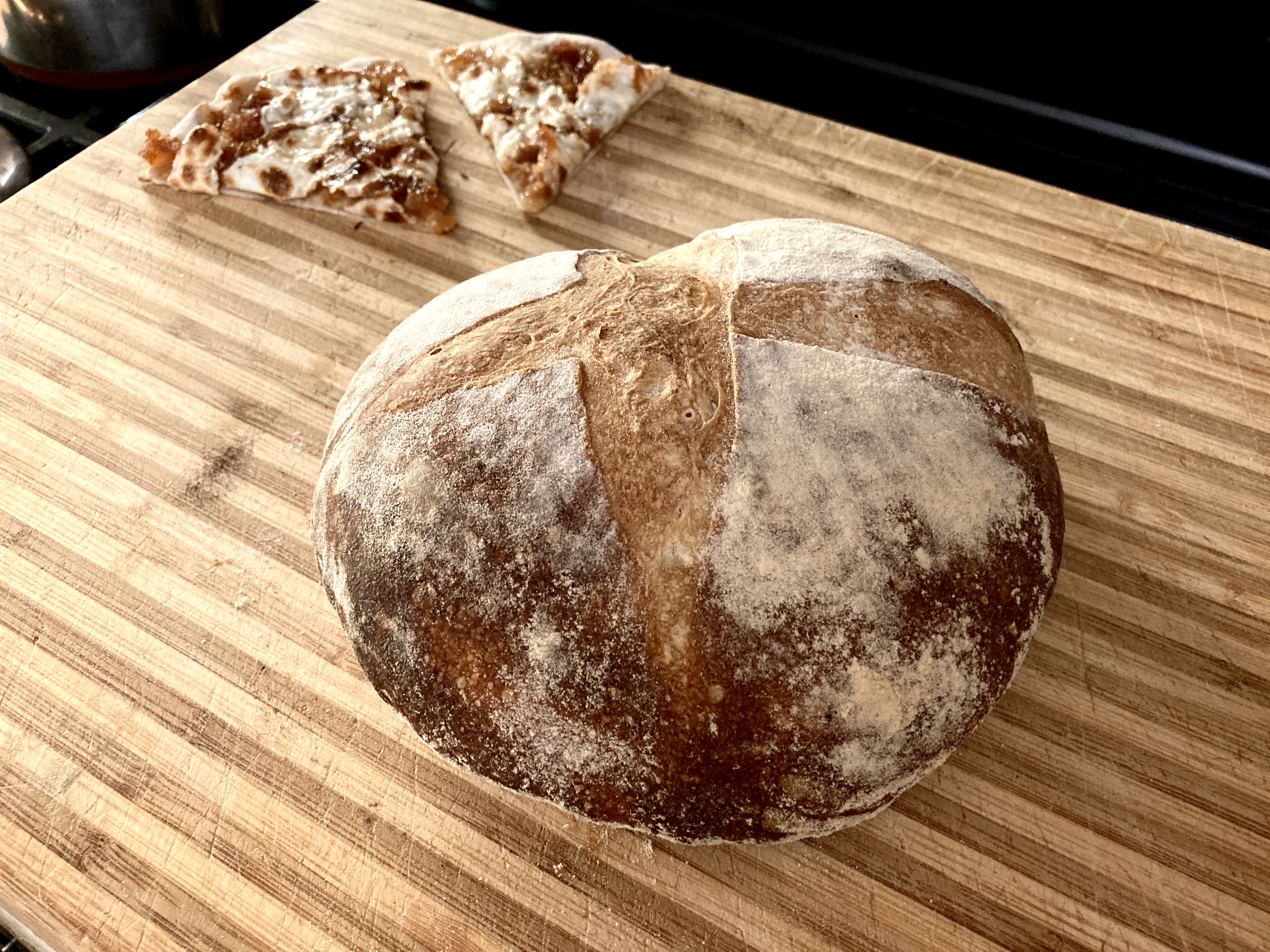 sourdough bread in boule shape